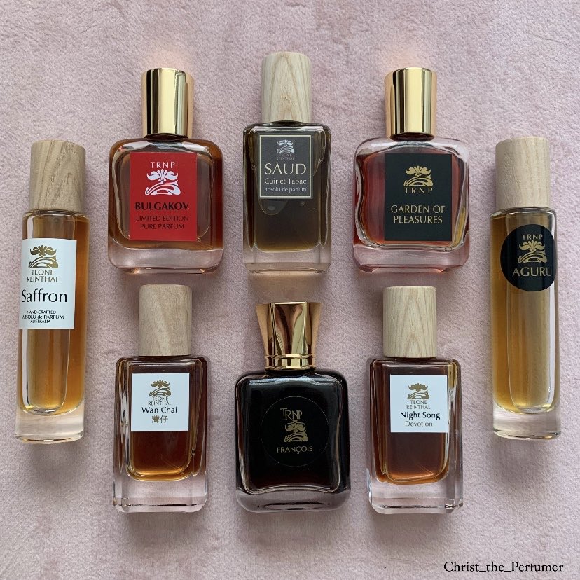 8 perfume bottles