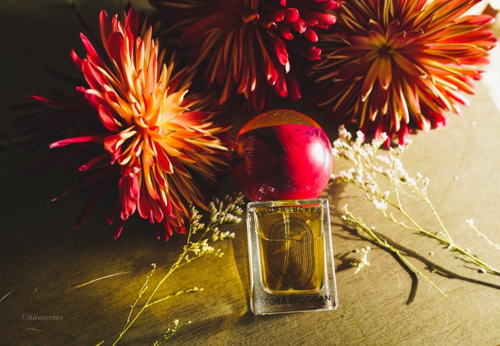A perfume with flowers
